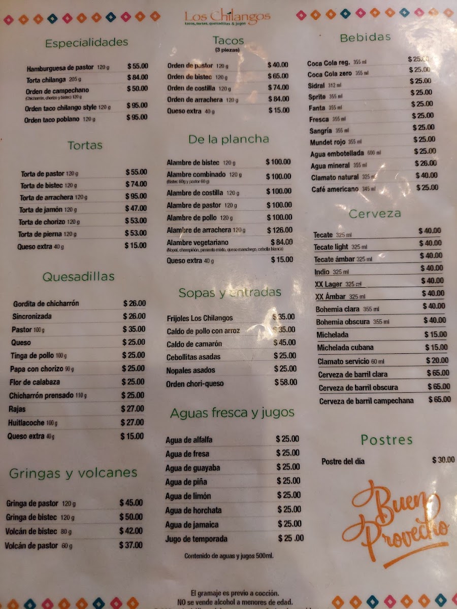 Los Chilangos Menu - Image 5